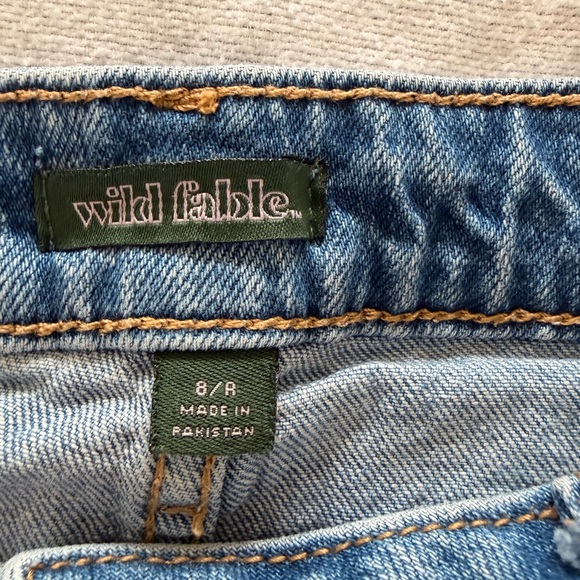 Super-High Rise Rolled Cuff Jean Shorts by Wild Fable Size 8R - Picture 4 of 10